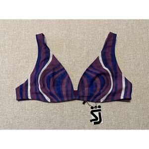 New SHANE JUSTIN Mesh Bralette Bra Size Large Purple Festival